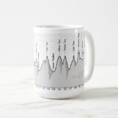 John Muir Trail (JMT) Höhenprofil Kaffeepause Tass Kaffeetasse (VorderseiteRechts)