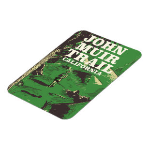 John Muir Trail Kalifornien Reiseplakat. Magnet