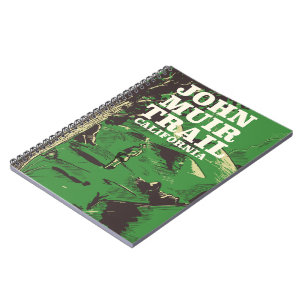 John Muir Trail Kalifornien Reiseplakat. Notizblock