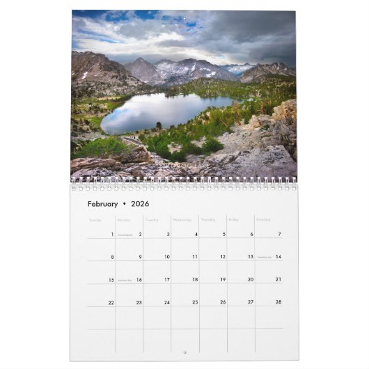 John Muir Trail - Onion Valley to Whitney Portal - Kalender (Feb 2026)