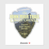 John Muir Trail (Pfeilspitzen) Aufkleber (Blatt)