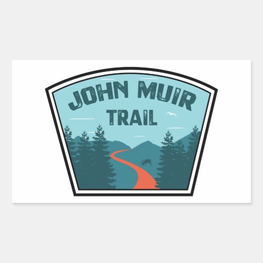 John Muir Trail Rechteckiger Aufkleber (Vorderseite)