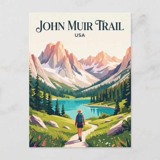 John Muir Trail USA Postkarte (Vorderseite)