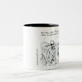 John Muir und Teddy Roosevelt Zweifarbige Tasse (Mittel)