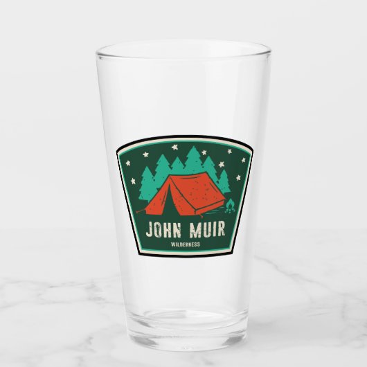 John Muir Wilderness California Camping Glas (Vorderseite)