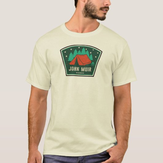 John Muir Wilderness California Camping T-Shirt (Vorderseite)