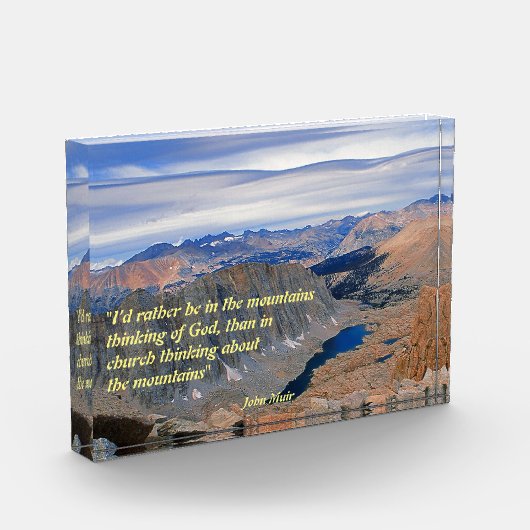 John Muir Zitat Fotoblock (Links)