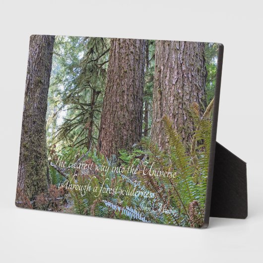 John Muir Zitat Giant Conifer Forest Fotoplatte (Seite)