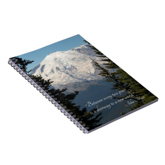 John Muir Zitat Landschaftlich Mount Rainier Notizblock (Rechte Seite)
