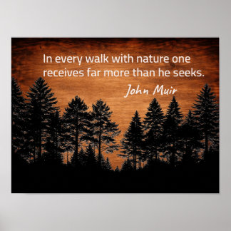 John Muir Zitat Poster