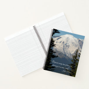 John Muir Zitat Scenic Mount Rainier Notizblock