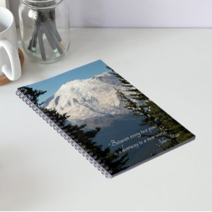 John Muir Zitat Scenic Mount Rainier  Notizblock
