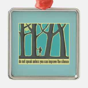 John Muir Zitat Silbernes Ornament