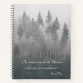 John Muir Zitat Wald Wildnis Notizblock (Vorderseite)
