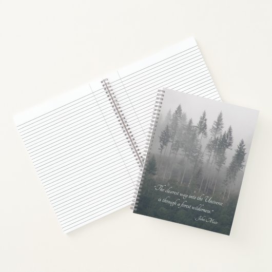 John Muir Zitat Wald Wildnis Notizblock (Innenseite)