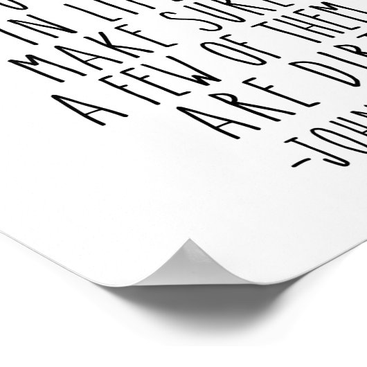 John Muir zitierte von all den Lebenswegen Poster (Ecke)