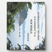 John Muir: "Zwischen zwei Kiefern ist eine Tür" Fotoplatte (Vorderseite)