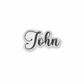 John Name - Handgeschriebene Kalligrafie Aufkleber (Vorderseite)