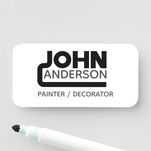 John Name Tag Namensschild (Beispiel)