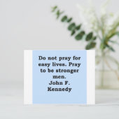 john of kennedy quote postkarte (Stehend Vorderseite)