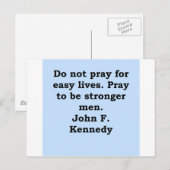 john of kennedy quote postkarte (Vorne/Hinten)