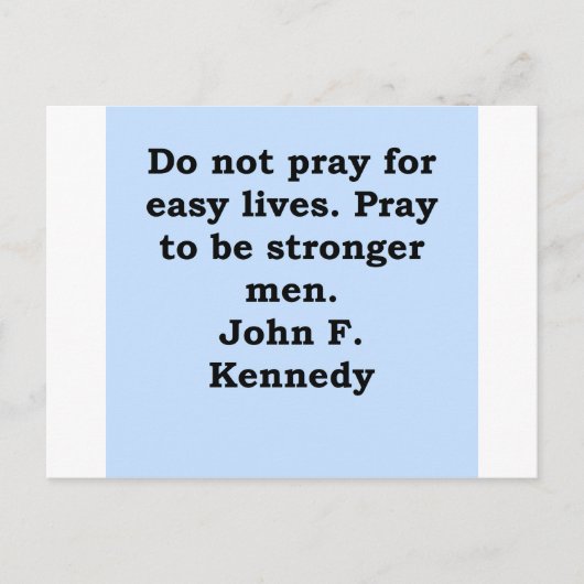john of kennedy quote postkarte (Vorderseite)