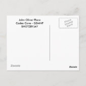 John Oliver Place Postkarte (Rückseite)