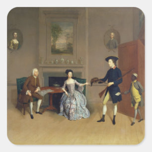 John Orde, mit seiner Ehefrau Anne und sein Quadratischer Aufkleber