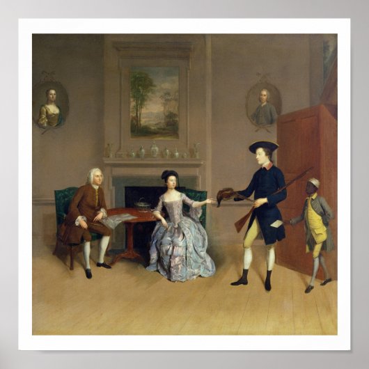 John Orde, with his wife Anne, and his eldest Son, Poster (Vorne)