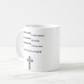 John Paul II Zitat Kaffeetasse (Vorderseite Links)