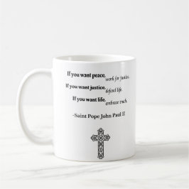 John Paul II Zitat Kaffeetasse