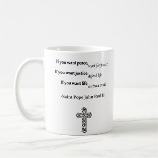 John Paul II Zitat Kaffeetasse