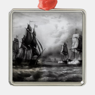 John Paul Jones "Förster-" Schiff, 1793 Silbernes Ornament