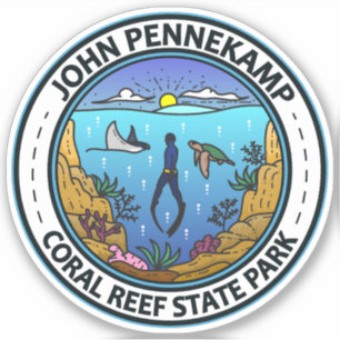John Pennekamp Coral Reef Staat Park Travel Art Aufkleber