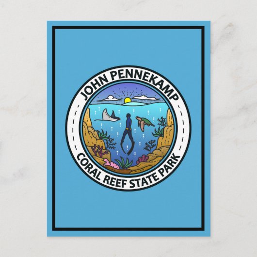 John Pennekamp Coral Reef Staat Park Travel Art Postkarte (Vorderseite)