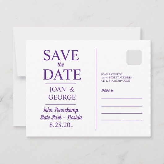John Pennekamp, Staat Park, FL, Travel Postcard Save The Date (Rückseite)