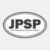 John Pennekamp Staat Park Ovaler Aufkleber (Vorderseite)