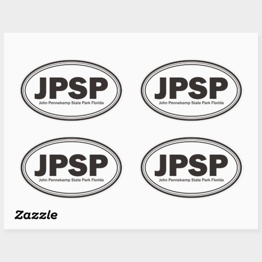 John Pennekamp Staat Park Ovaler Aufkleber (Blatt)