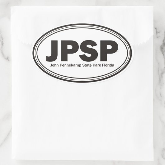 John Pennekamp Staat Park Ovaler Aufkleber (Tasche)