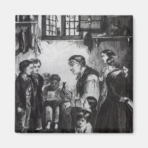 John-Pfund Kinder in seinem Zuhause unterrichtend Magnet