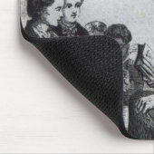 John-Pfund Kinder in seinem Zuhause unterrichtend Mousepad (Ecke)