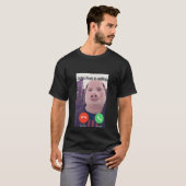 John Pork ruft Anrufbeantworter an T-Shirt (Vorne ganz)