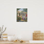 John Preaching in the Wilderness, aus einer Bibel  Poster (Küche)