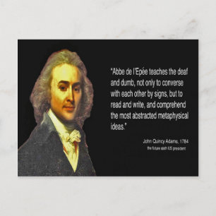 John Q. Adams besuchte die Deaf School in Paris Postkarte