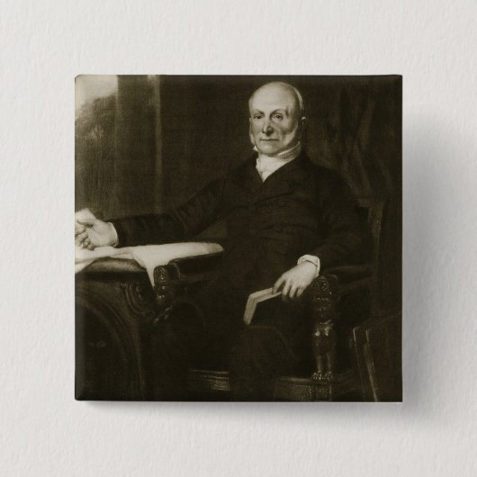 John Quincy Adams, 6. Präsident des vereinigten Button (Vorderseite)