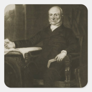 John Quincy Adams, 6. Präsident des vereinigten Quadratischer Aufkleber
