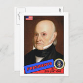 John Quincy Adams Baseball Card Postkarte (Vorne/Hinten)