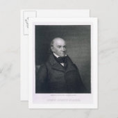 John Quincy Adams, eingraviert von John Wesley Par Postkarte (Vorne/Hinten)