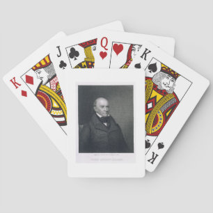 John Quincy Adams, eingraviert von John Wesley Par Spielkarten