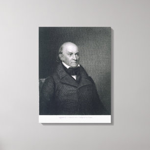 John Quincy Adams, graviert von John Wesley Leinwanddruck